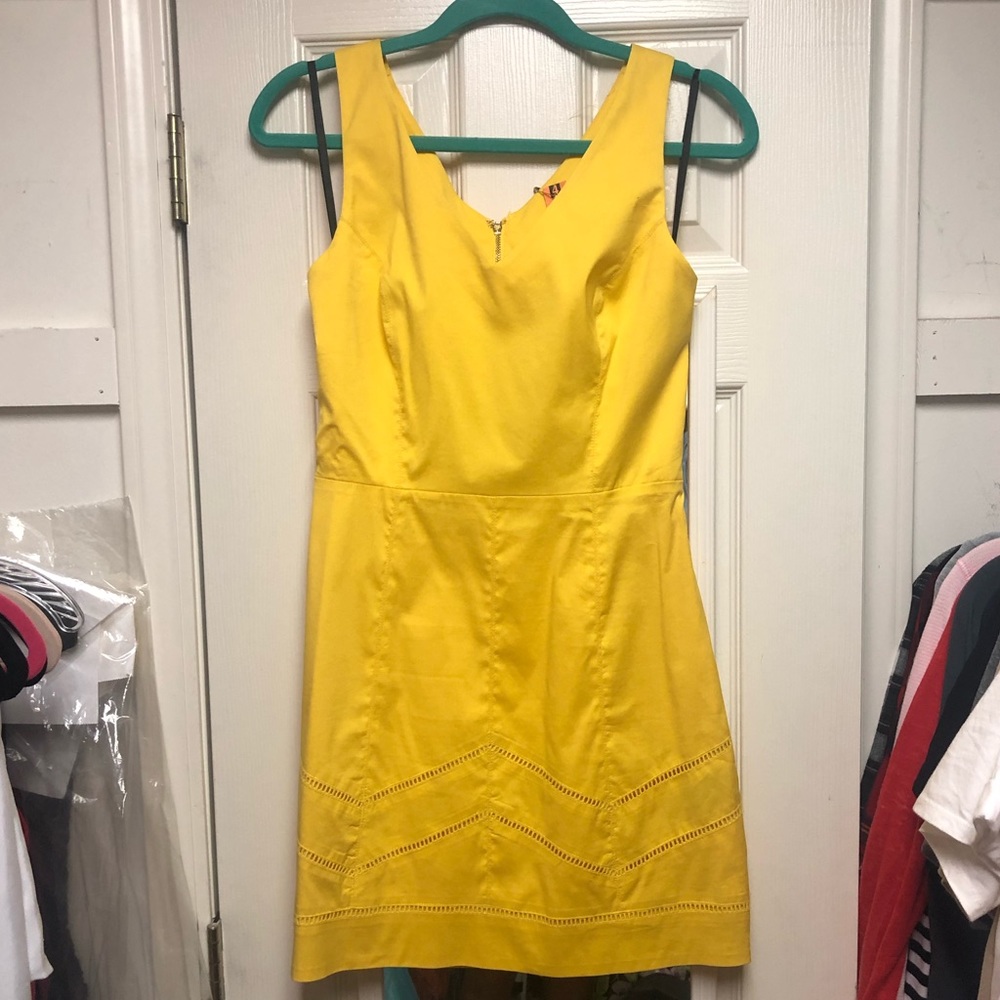 Yellow cocktail dress